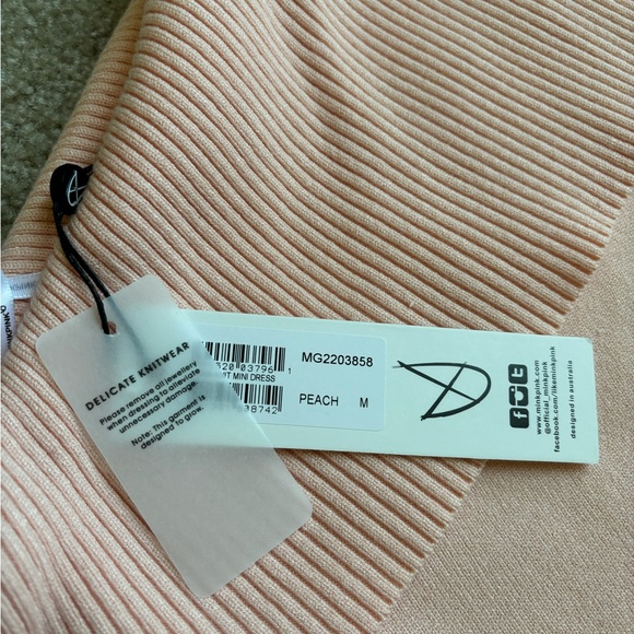 MinkPink Peach Knit Dress - Picture 3 of 3